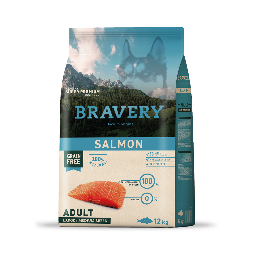 Bravery Salmon Adult Large/Medium Breed 4kg