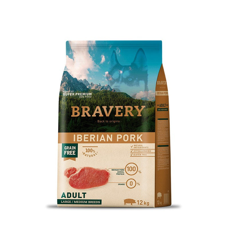 Bravery Iberian Pork Adult Large/Medium Breeds 4kg