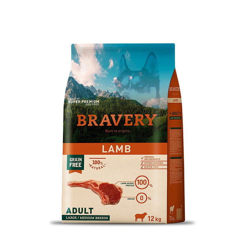 Bravery Lam Adult Large/Medium Breeds 4kg