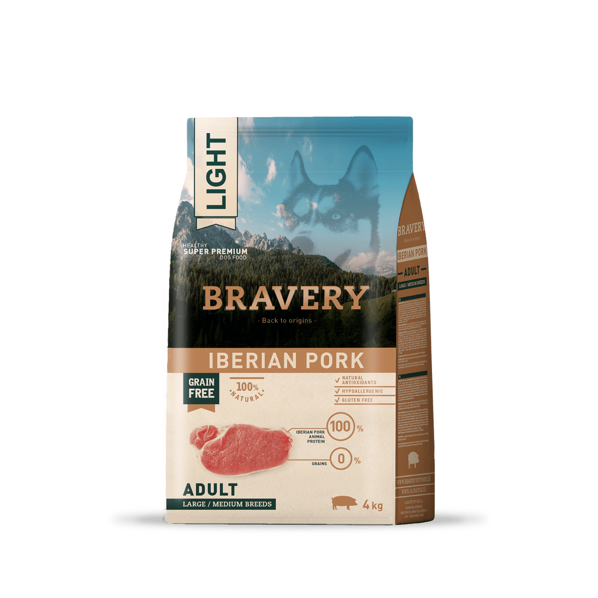 Bravery Light Iberian Pork Adulto Large 4kg