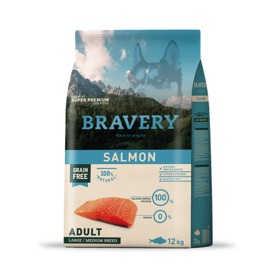 Bravery Salmon Adult Large/Medium Breed 4kg
